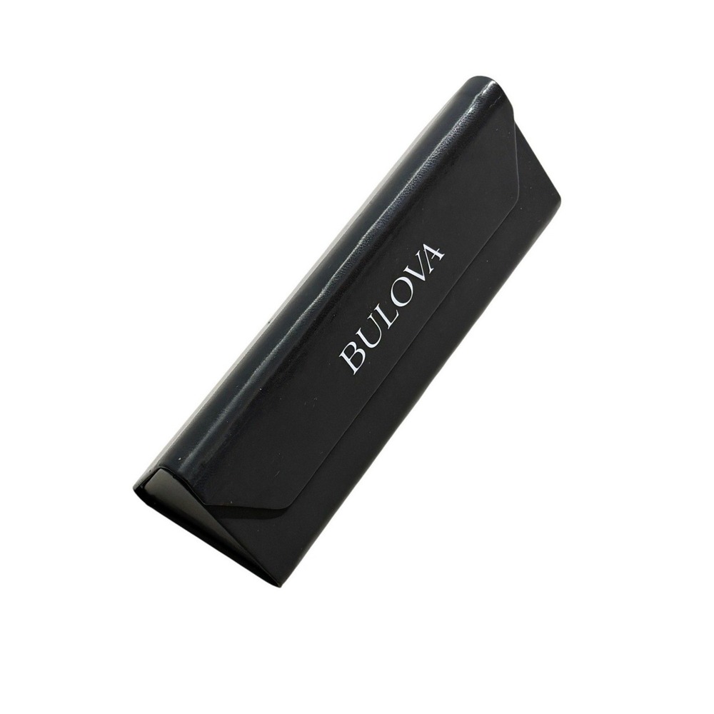 Bulova Black Triangular Foldable Eyeglasses Sunglasses Hard Case Minimalist